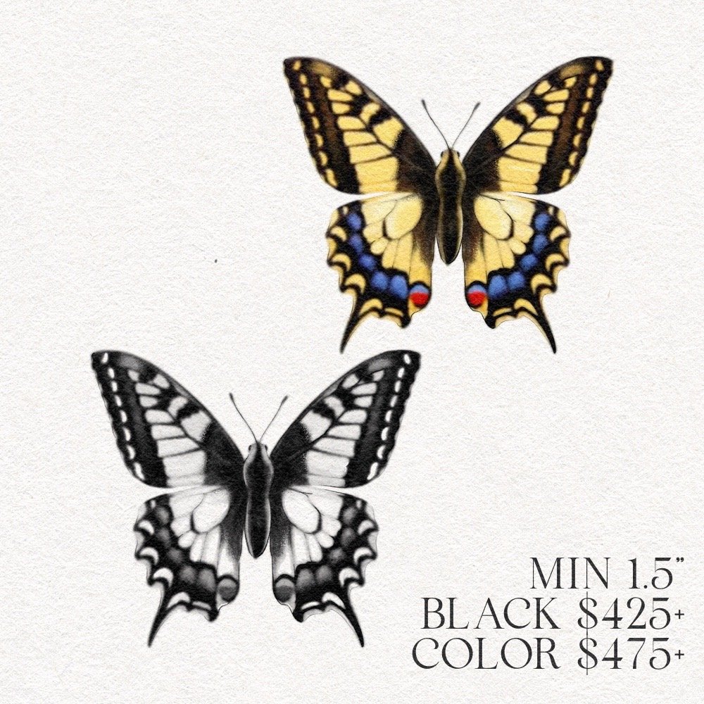 tiger swallowtail butterfly tattoo