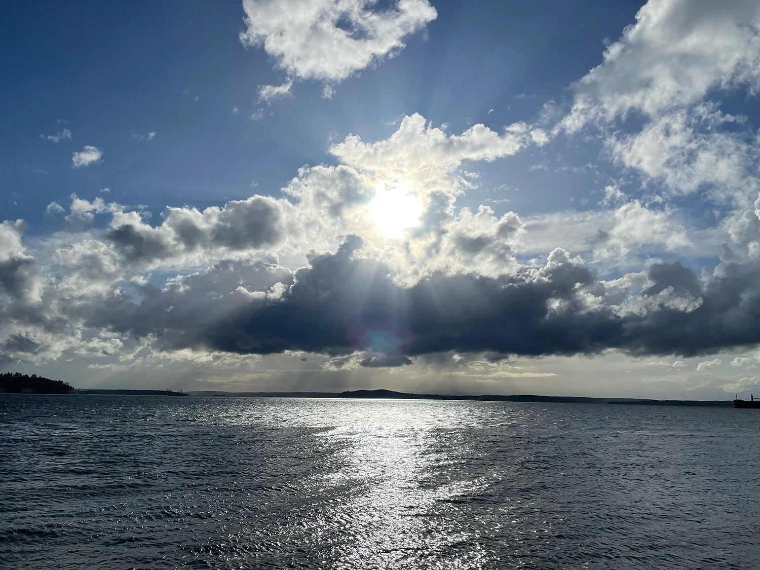 Sun breaking through the clouds to bring clarity