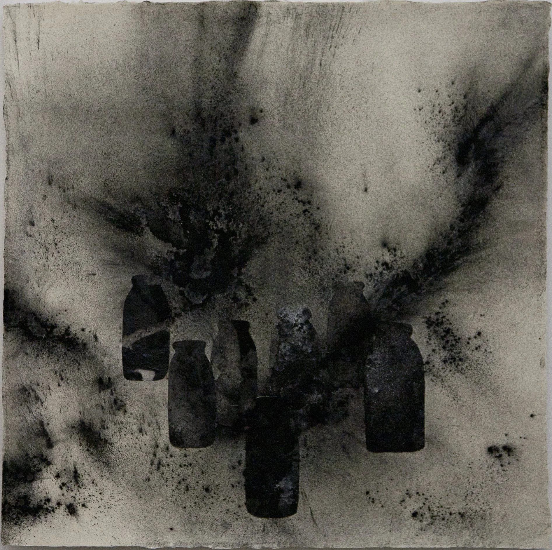  Smokey Joe's Morandi 22 , 2011, mixed media on handmade Japanese paper, 39" x 39 1/4"