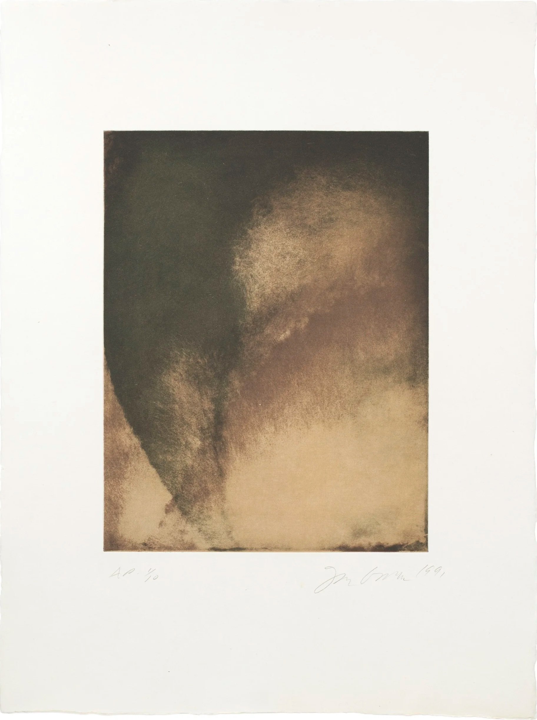  Antlers 1945, Killed 69 (1 of 10) , 1991, etching on Fuji Kozo paper, 26 1/8" x 19 7/8"