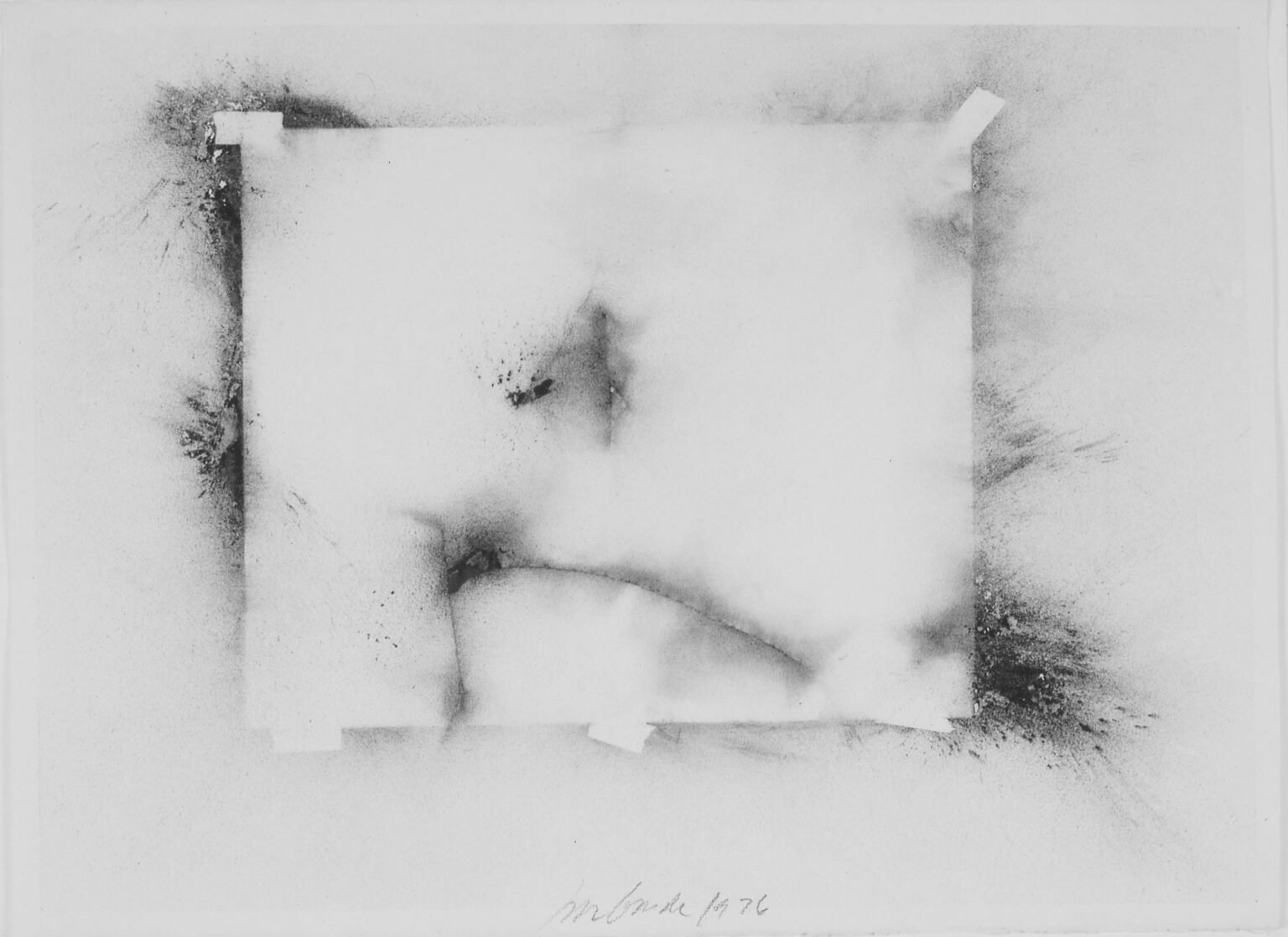 X-ray Drawing 303 , 1976, charcoal on paper, 24" x 31"