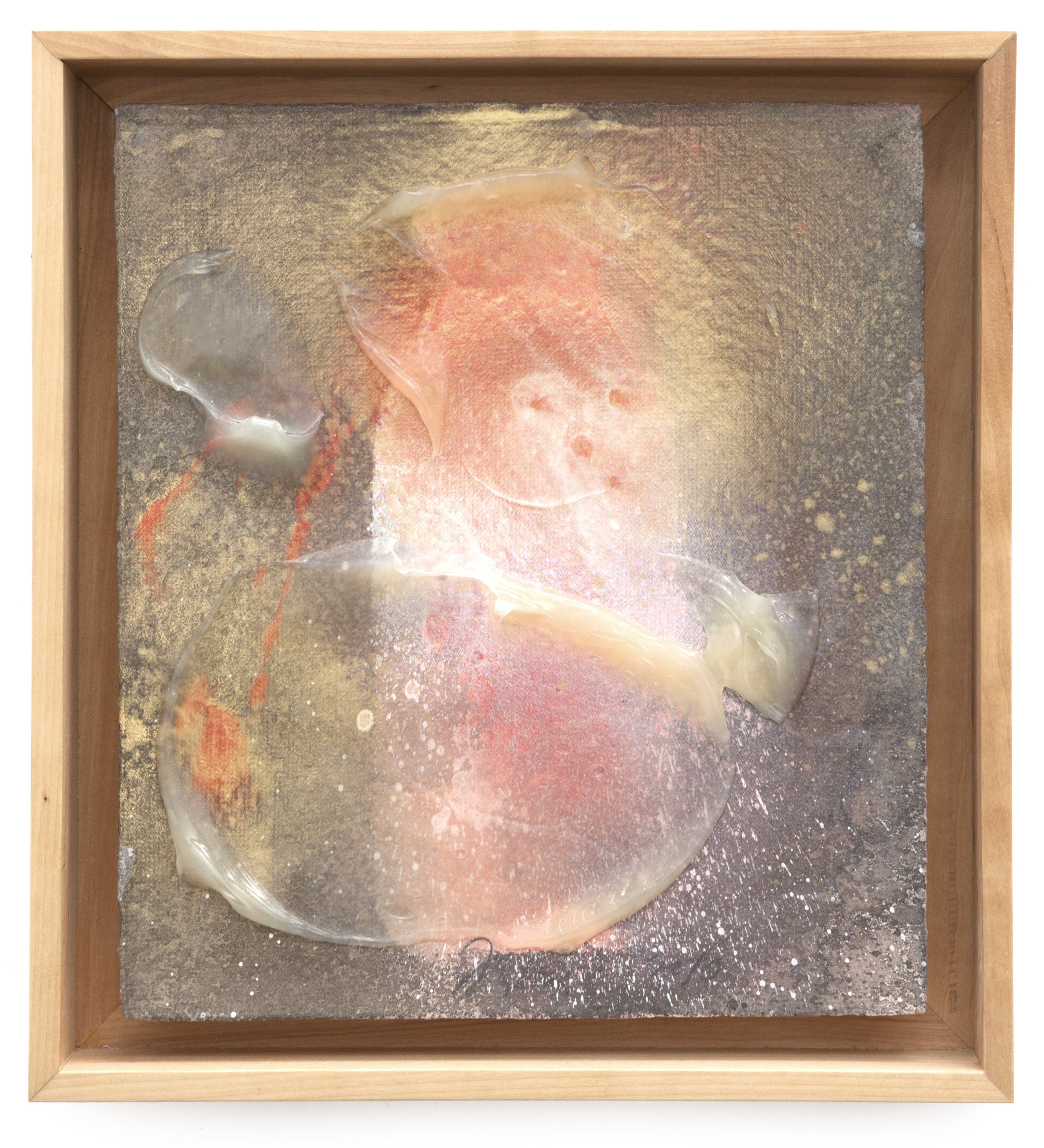  Untitled (MBmm 34) , 2010, acrylic and sumi ink on washi paper, 10 3/4" x 9 1/2"