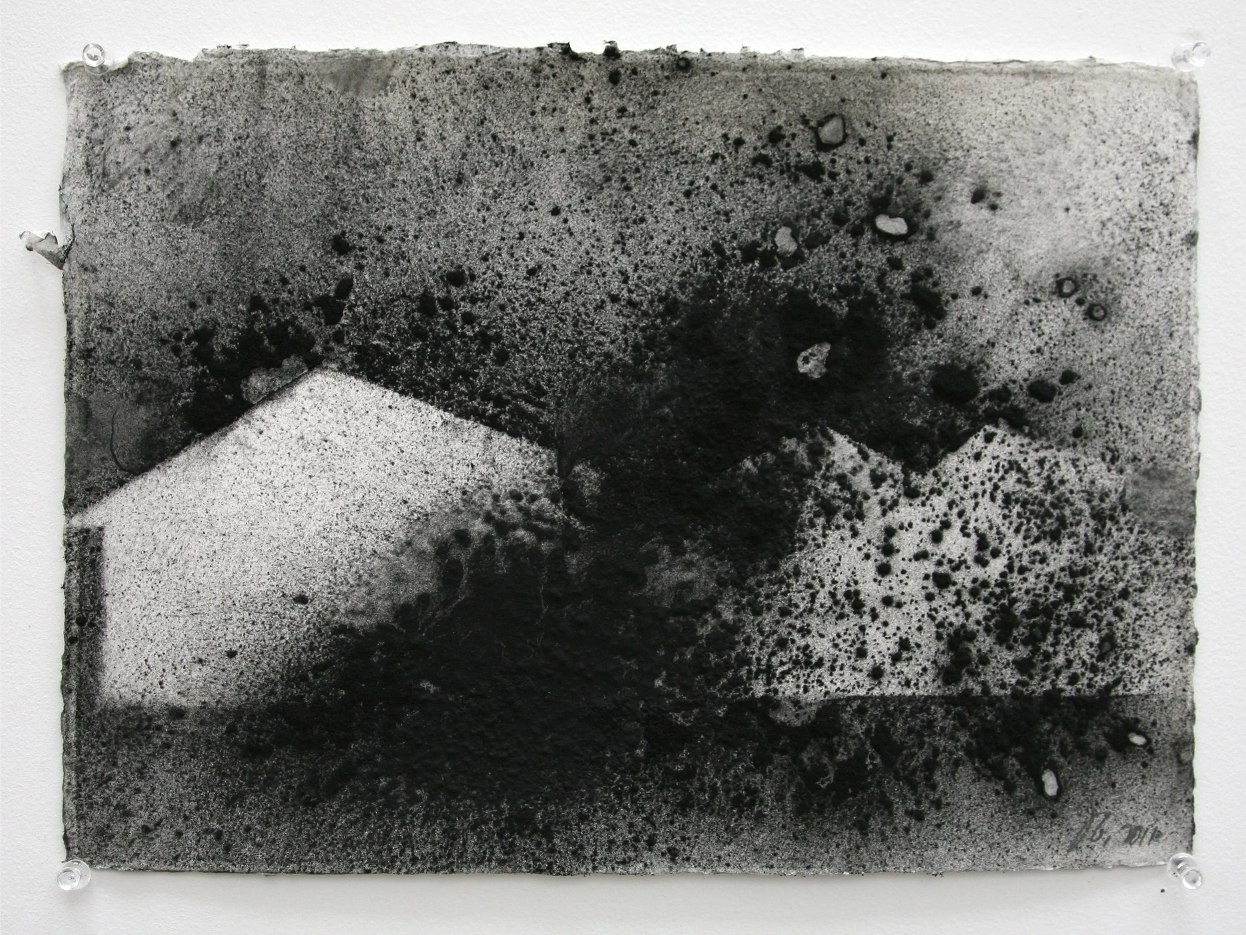  Smokey Joe's Houses 07 , 2011, mixed media on handmade Japanese paper, 10" x 14"