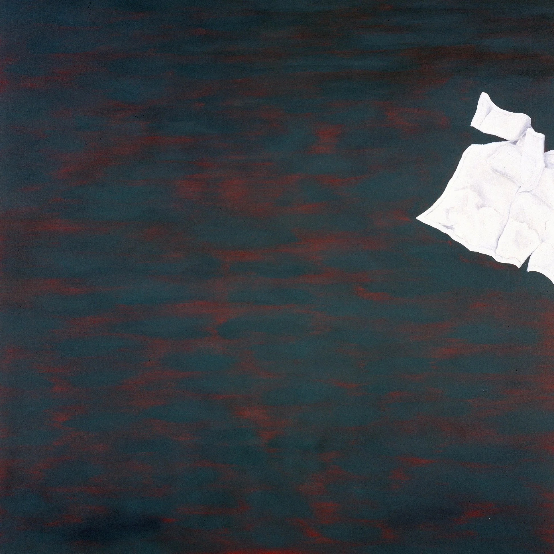  Untitled (Unmade Bed Series) , 1968, oil on canvas, 60" x 60" x 11 1/2"