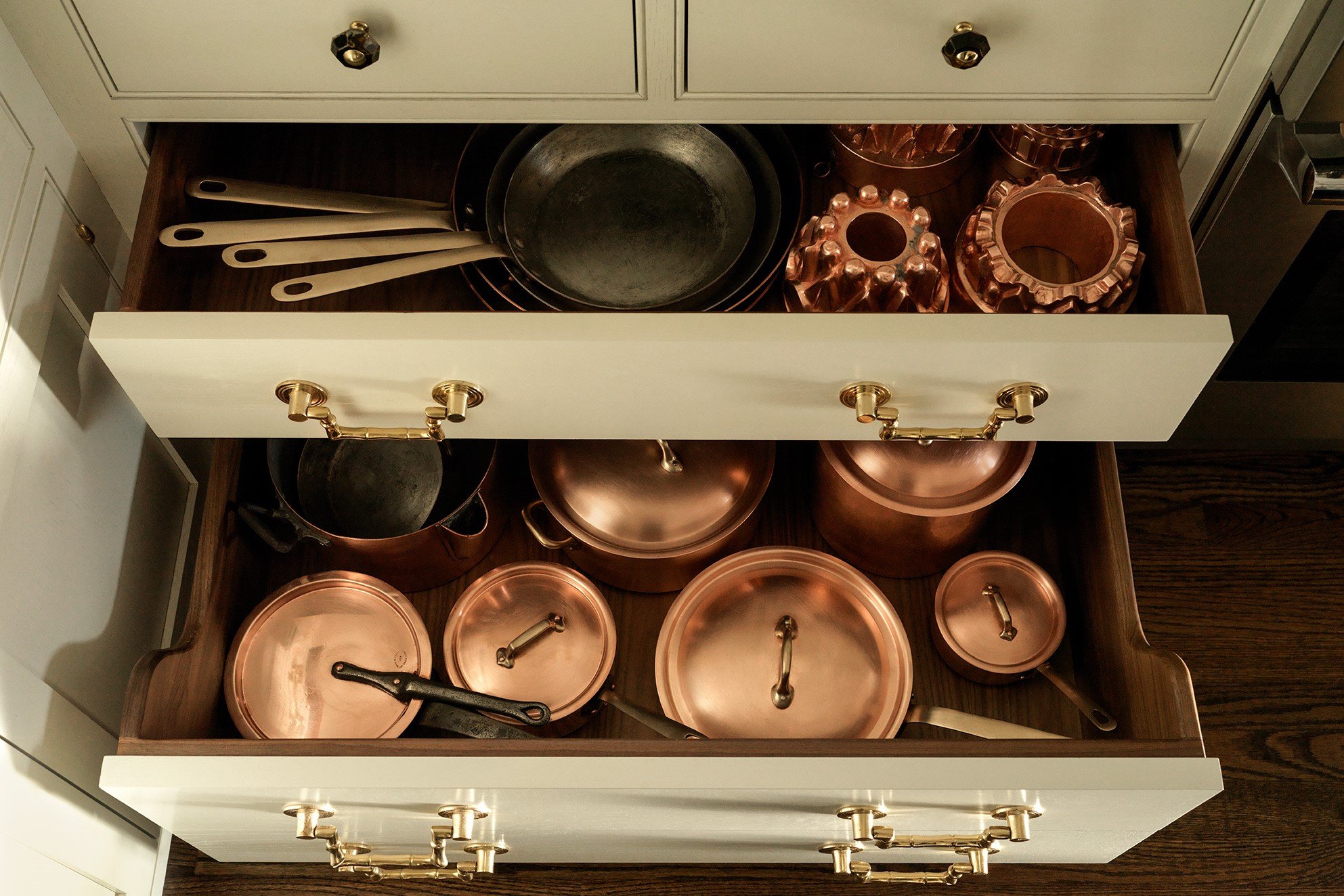 custom cabinet pot and pan drawers