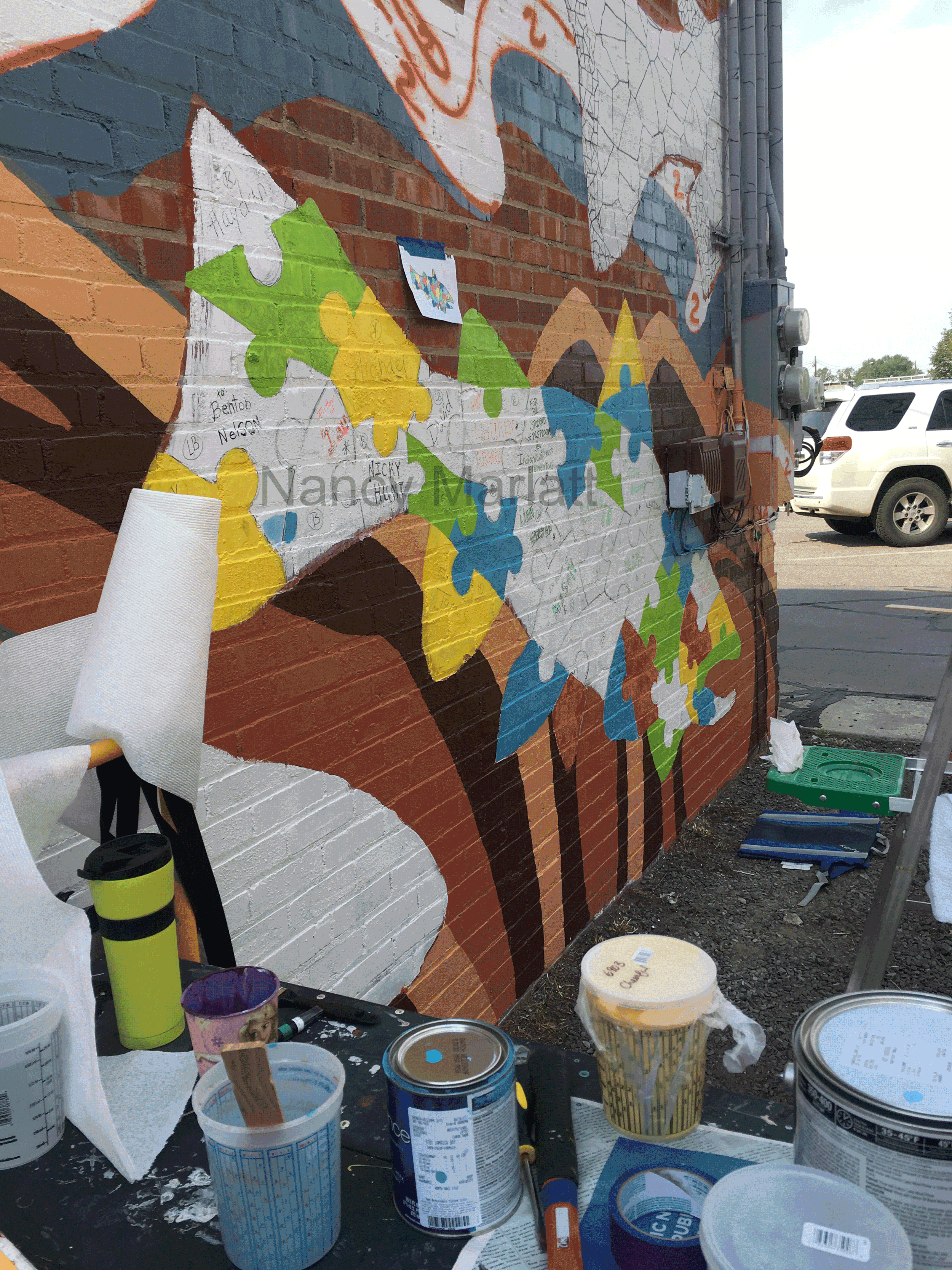 Puzzle fish in progress.