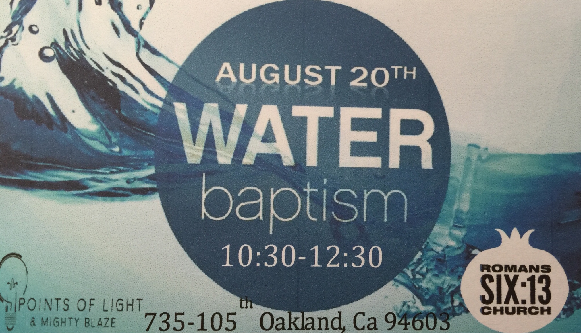 Water Baptism Ceremony
