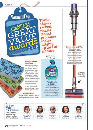 Cleaning &amp; Organizing Great Value Awards 2018 // Woman's Day October 2018