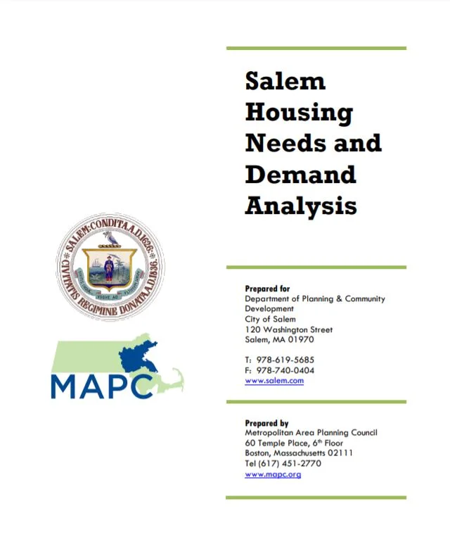 MAPC Salem Housing Needs and Demand Analysis