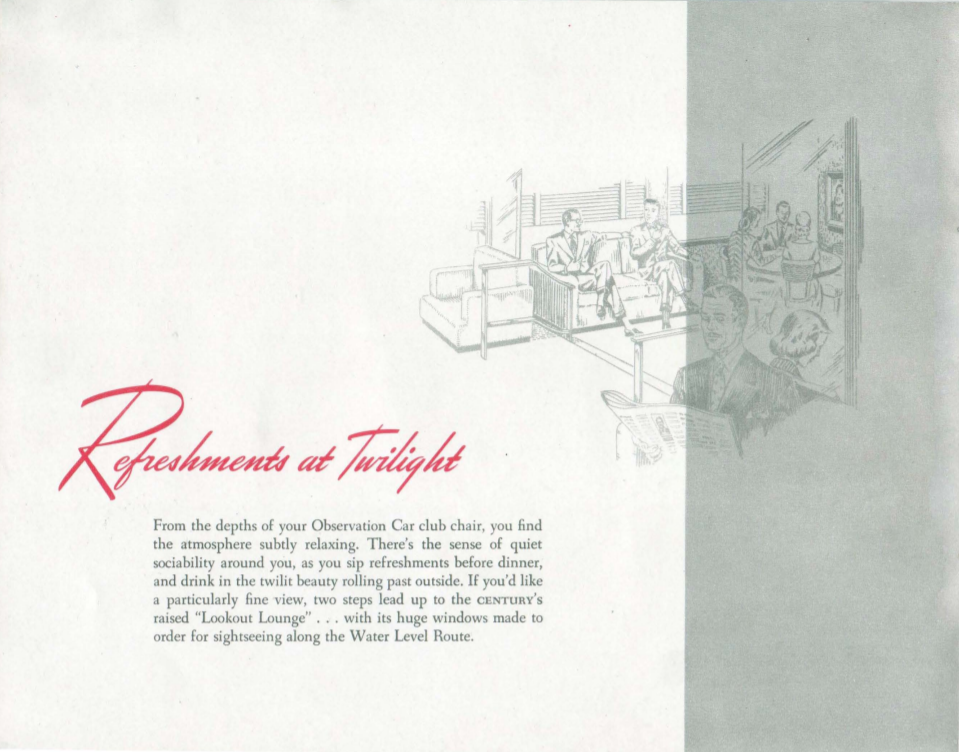  From a 1948 advertising booklet titled  The Book of the Century .  Click here  to view the whole pamphlet on streamlinermemories.info. 