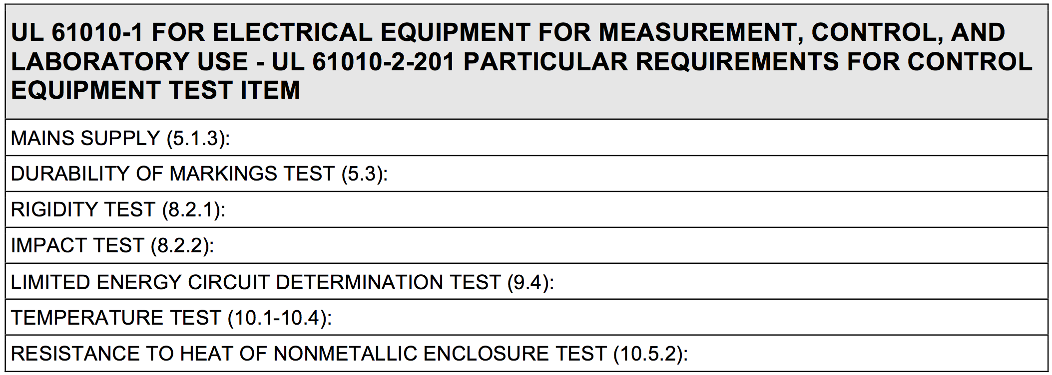UL 61010 1 FOR ELECTRICAL EQUIPMENT FOR MEASUREMENT CONTROL EQUIPMENT ul-61010-1-for-electrical-equipment-for-measurement-control-equipment