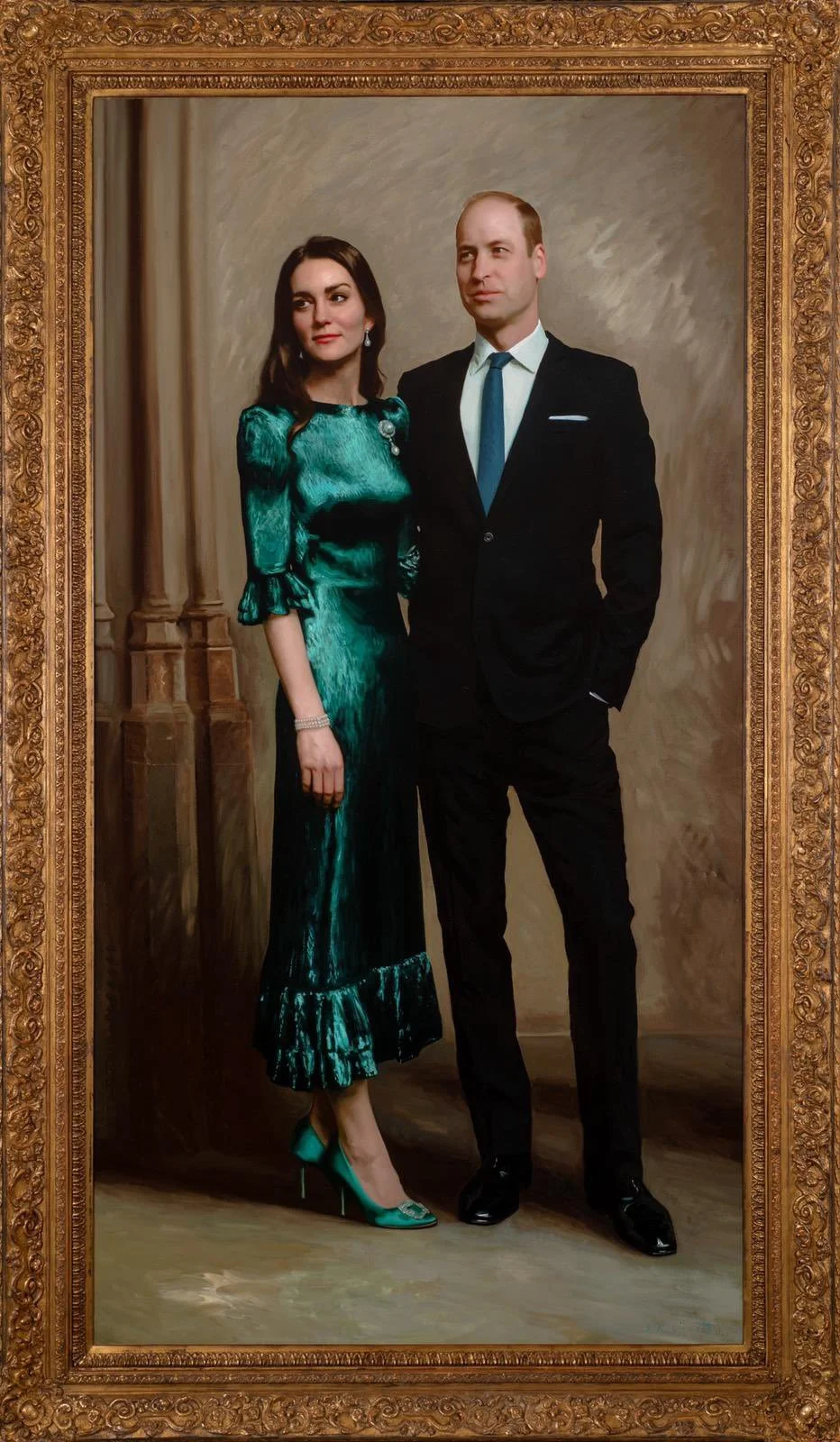 Why Kate Wore Her Green Dress and Other Insights on the Cambridges’ Portrait