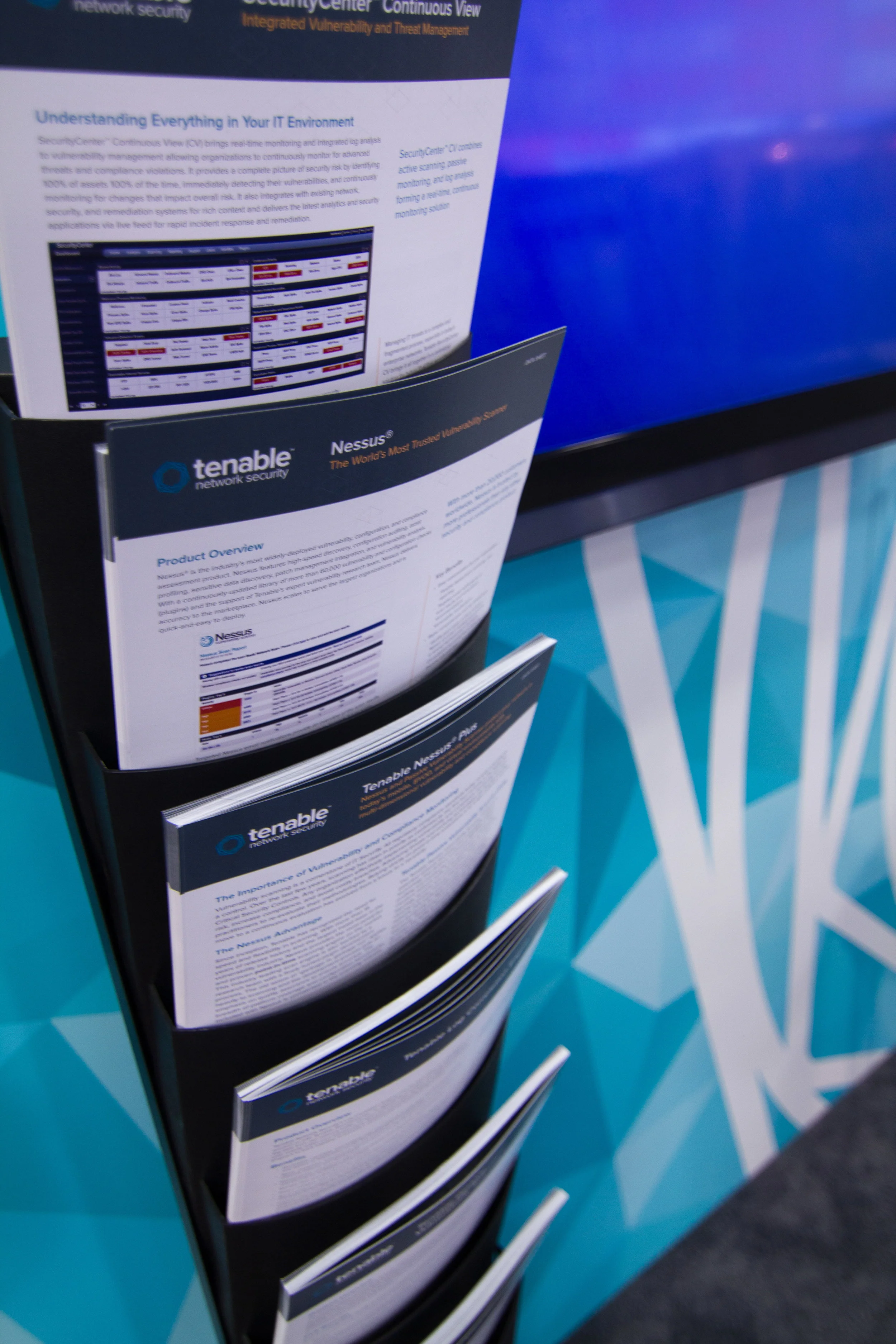 Tenable RSA Collateral Rack