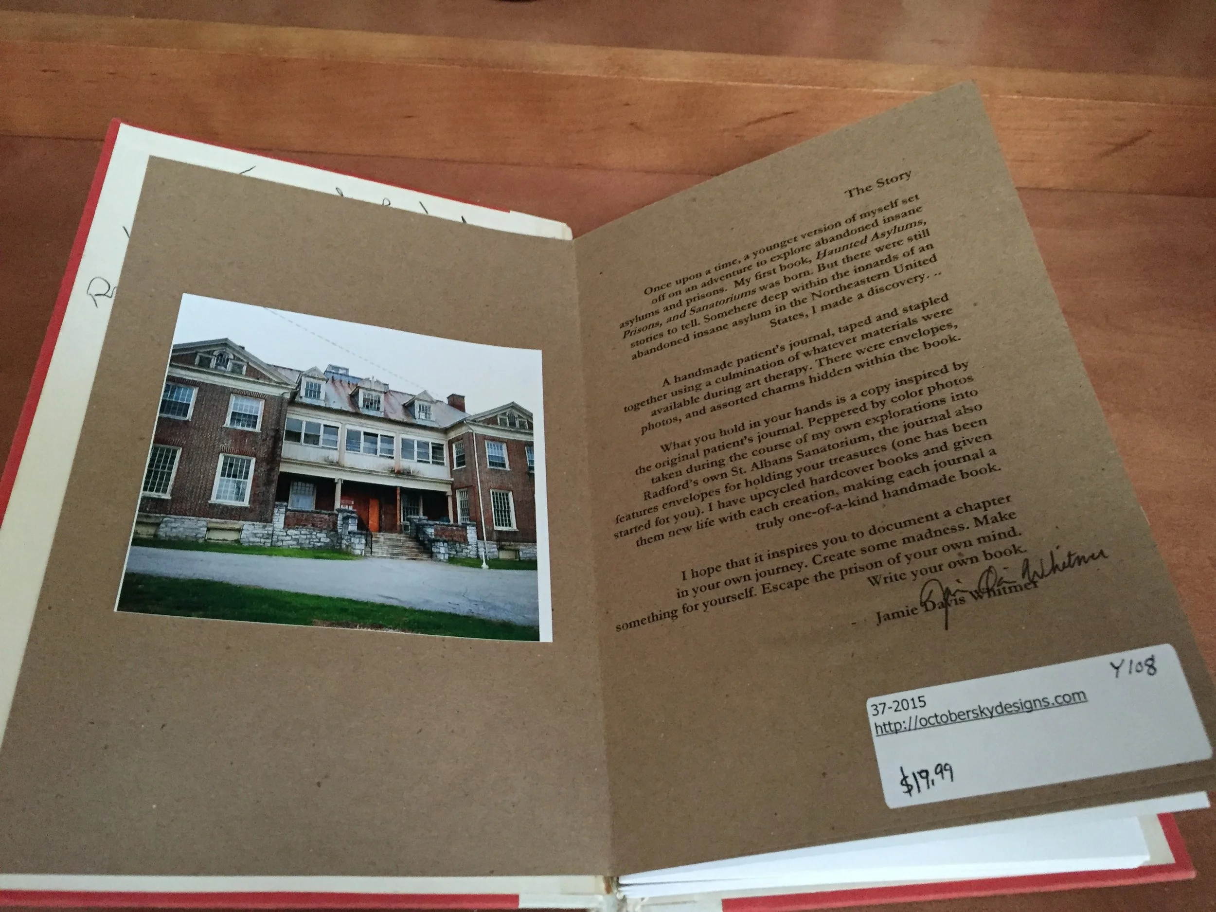 The interior photo is of St. Albans Sanatorium in Radford, Virginia.