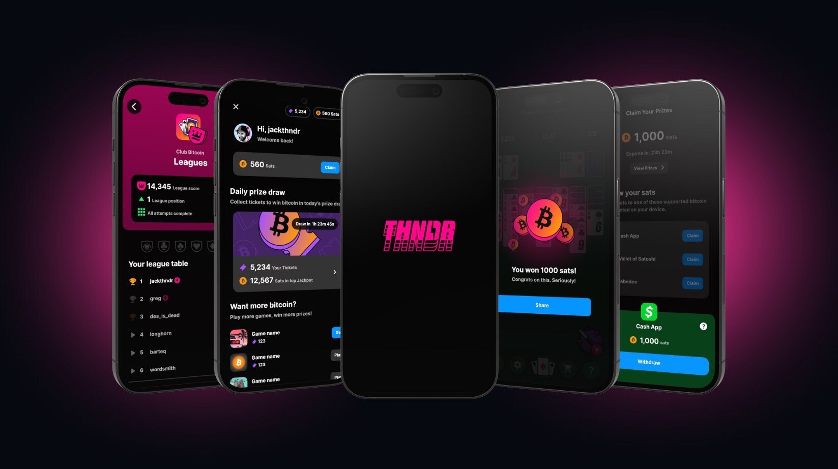  THNDR GAMES  Earn free bitcoin playing games!   Read More  