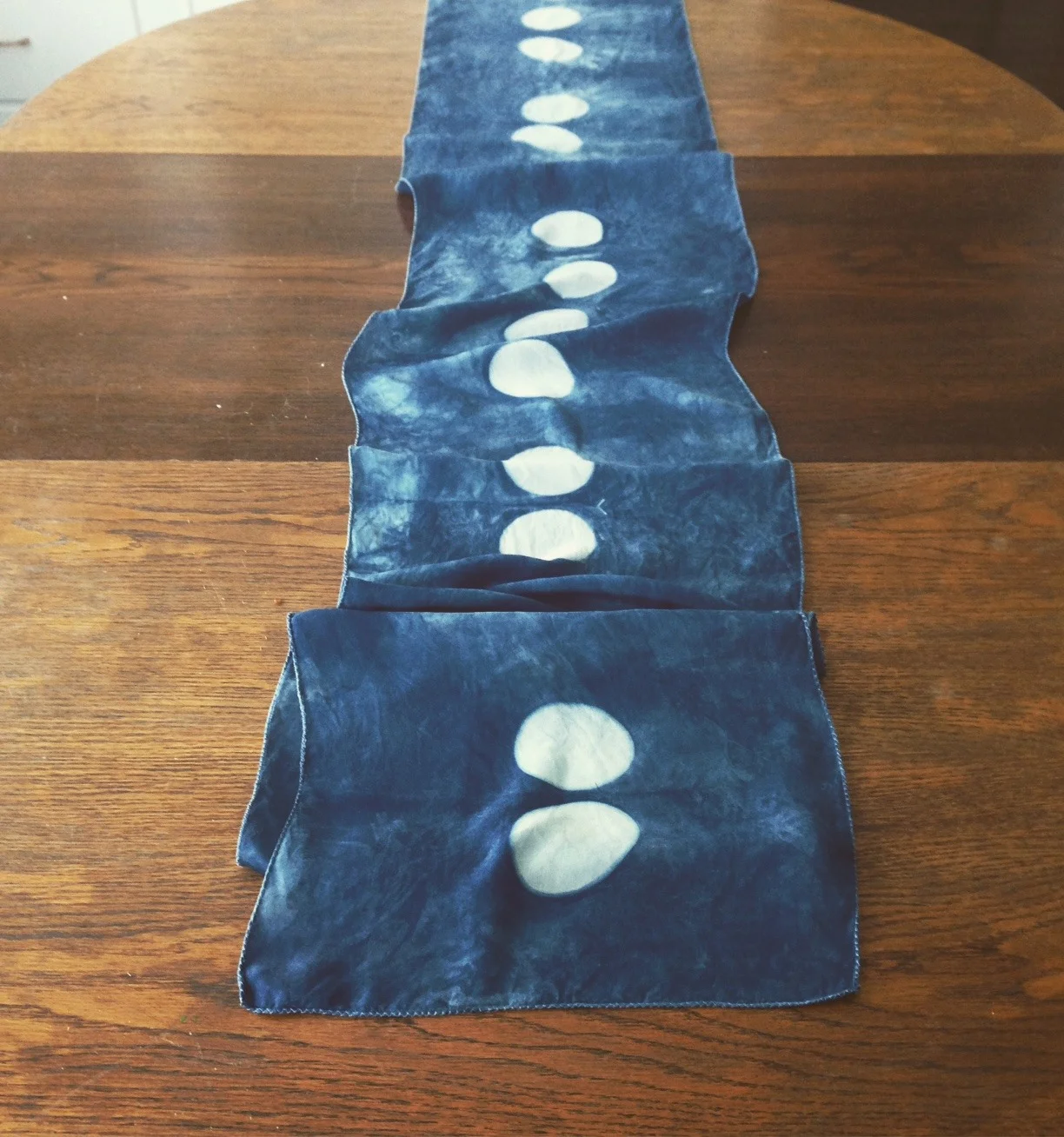 Sphere Scarf Organic Indigo on Silk — A reminder of our wholeness.
