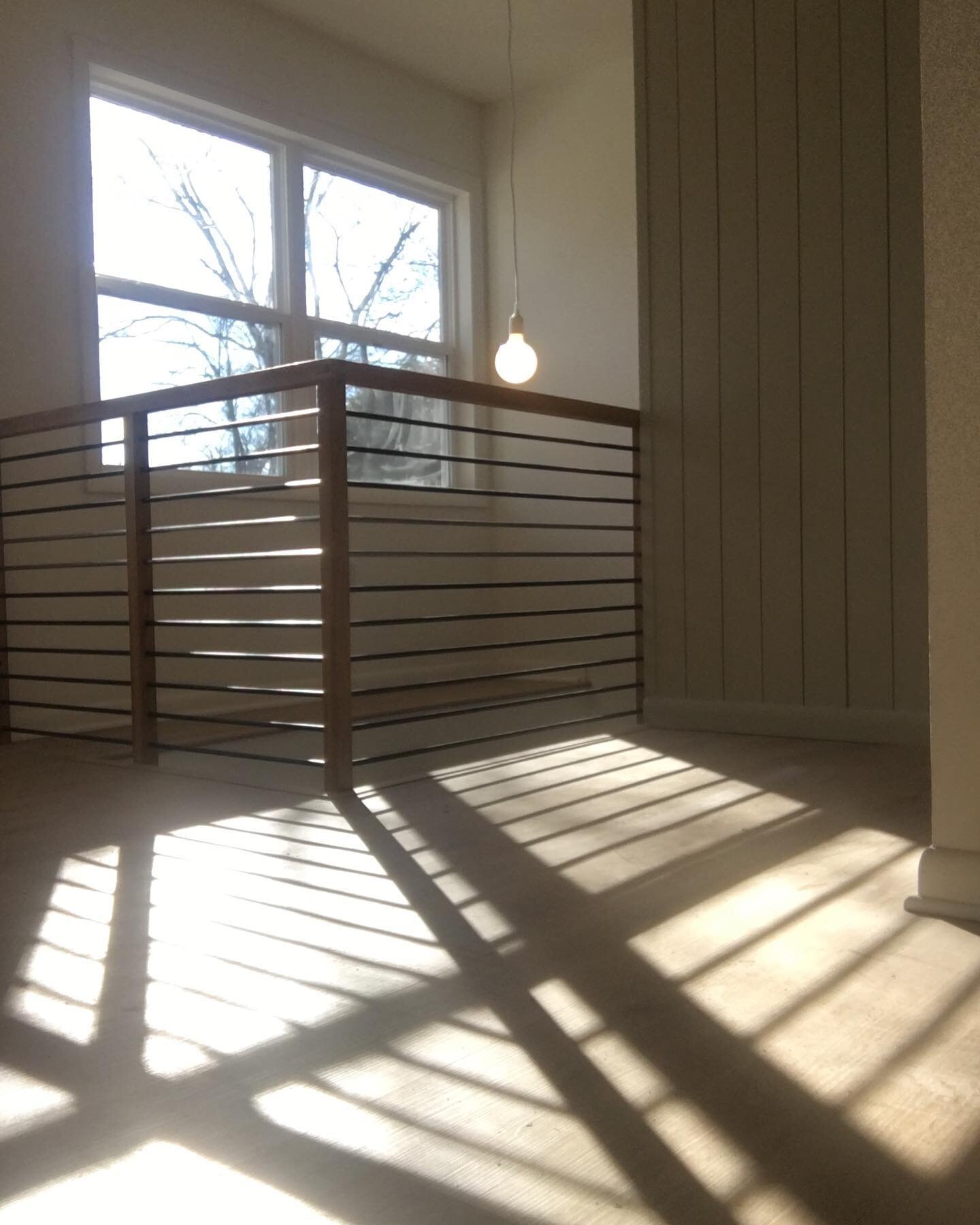 The light pouring through these windows.... it has been worth the months of #design head scratching and #building this custom white oak bannister has finally come into existence with the assist of @lightleaker. 
127 Haywood ave
4 bed 2 bath 2 living 