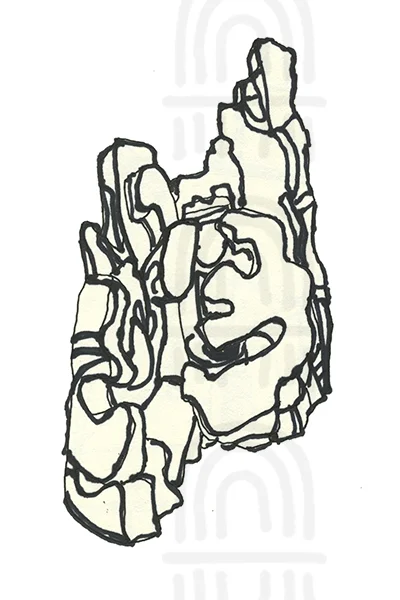 CHI11: Monument With Standing Beast (Dubuffet)