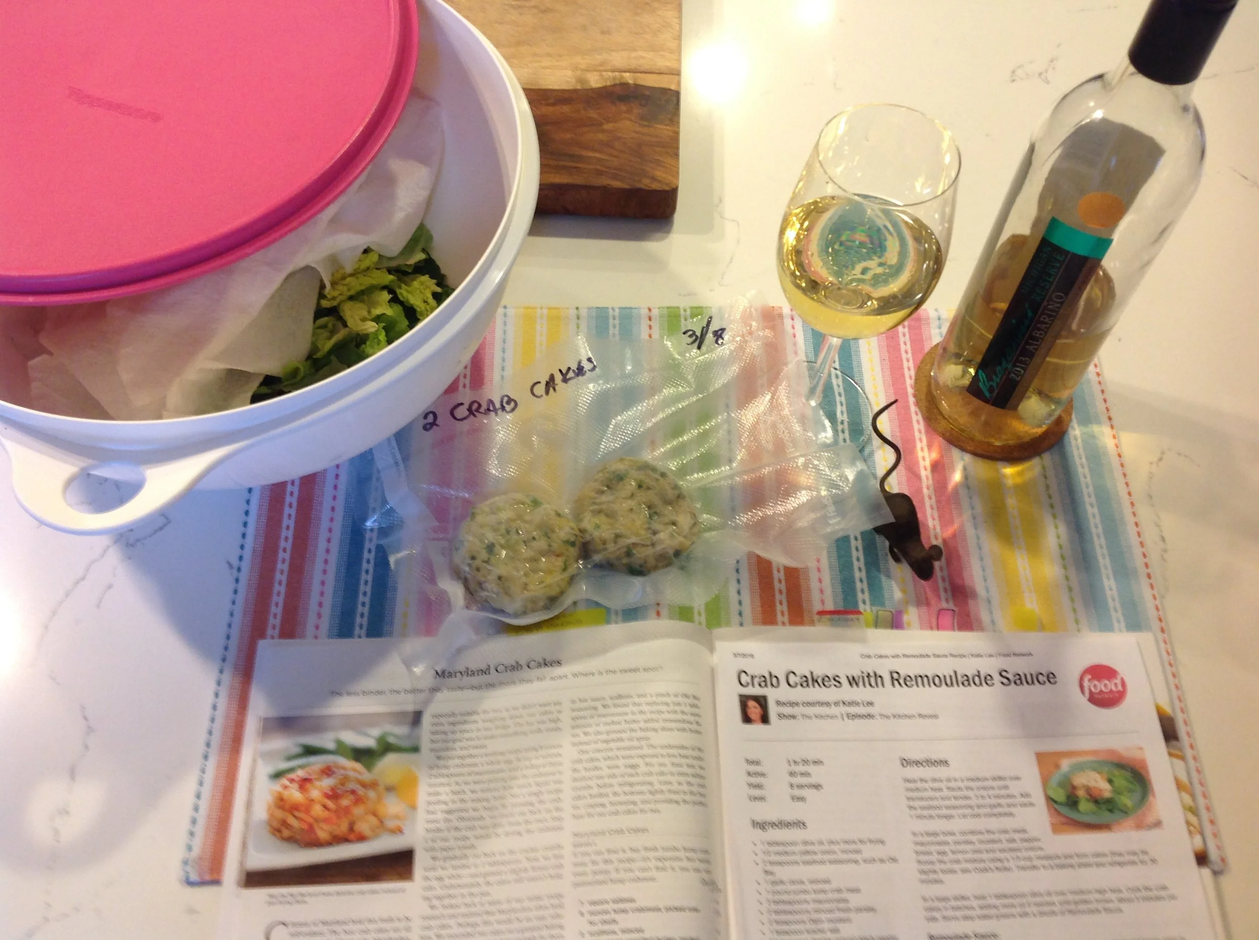 Crab Cakes with Month-Old Greens