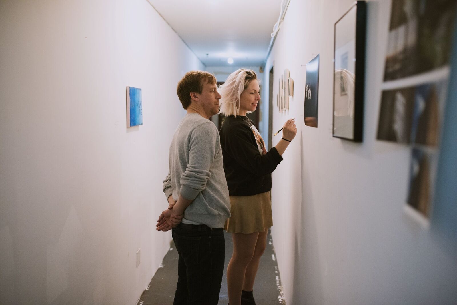 Pomeroy and Mitchell preparing The Building Show. Photo: Randall Bellows III