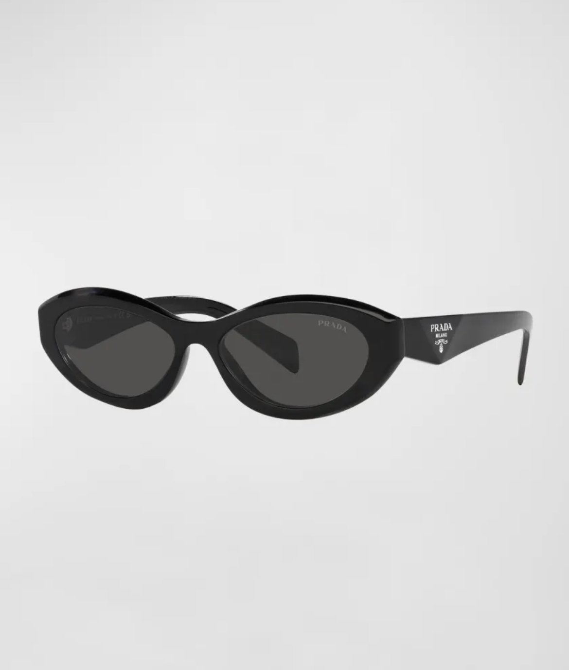 Prada PR 26ZS Beveled Acetate &amp; Plastic Oval Sunglasses