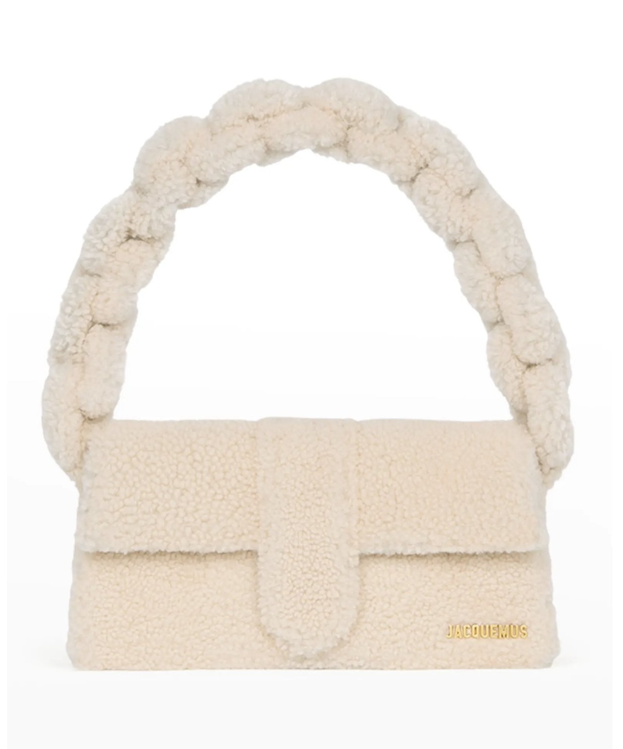 Jacquemus Le Bambidou Lamb Shearling Shoulder Bag $604.50