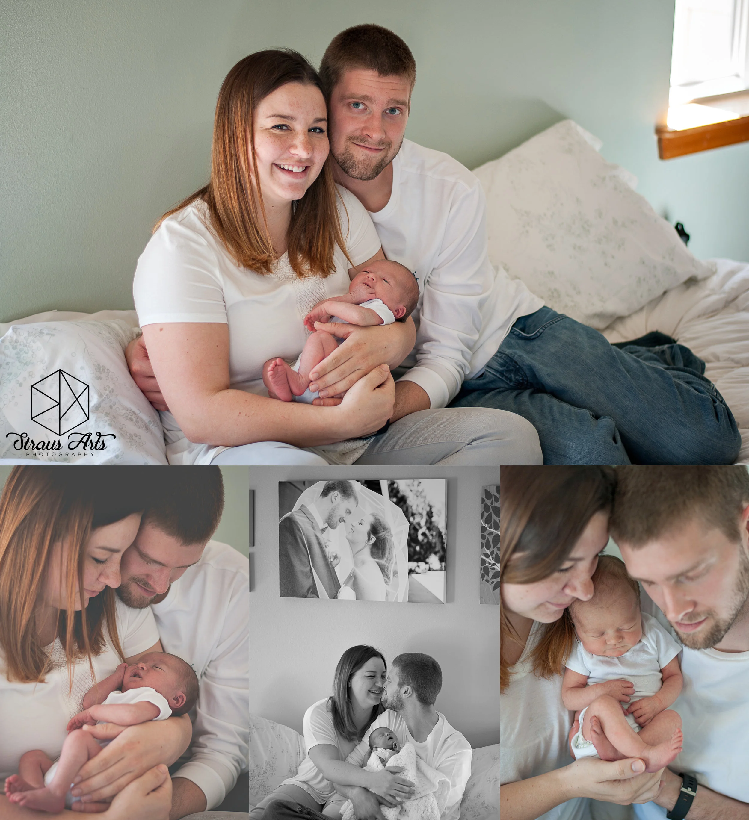 Straus Arts Photography: Lifestyle Newborns. Sweet little Haze and her new family.