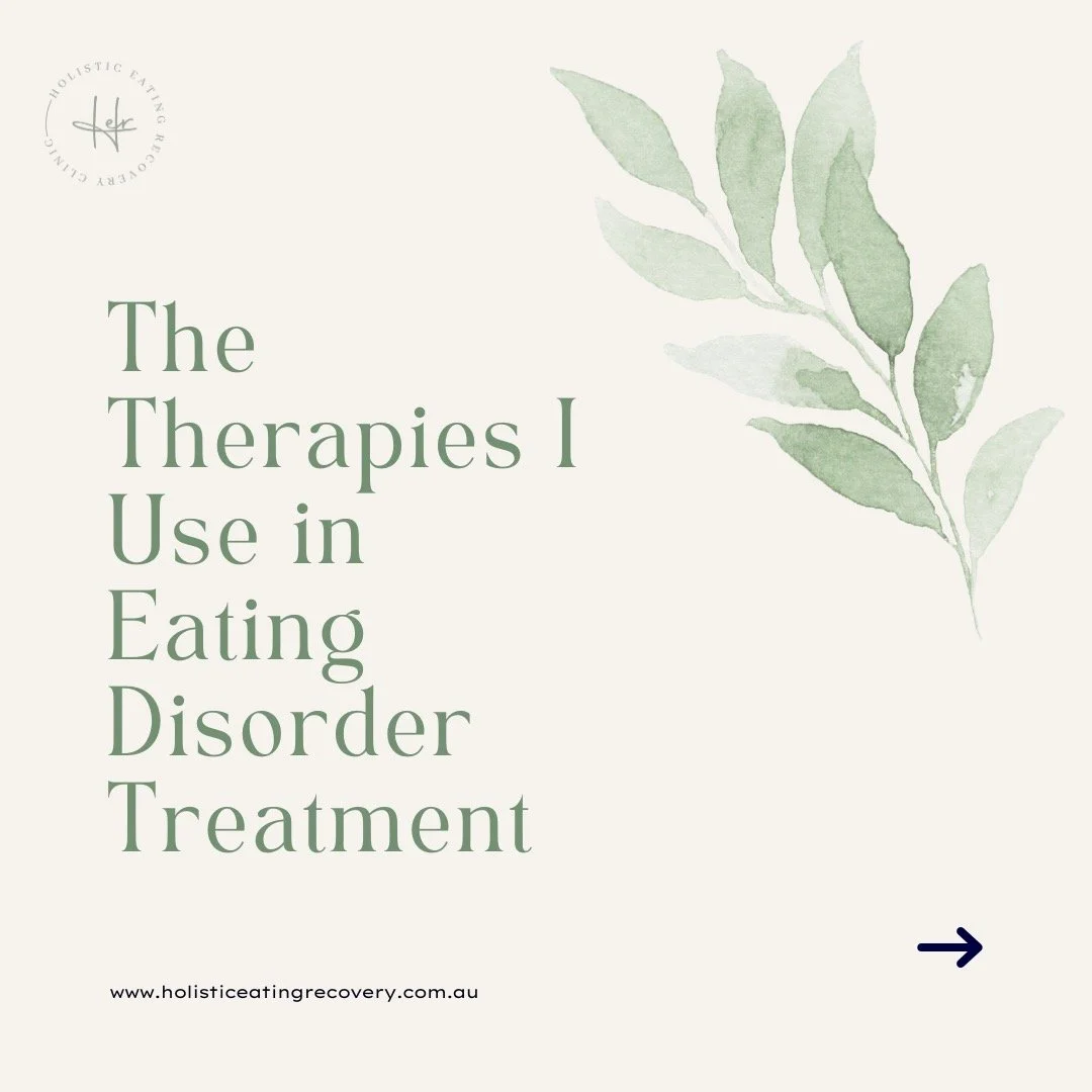 There really is no one-size-fits-all approach to Eating Disorder treatment.
As a Credentialed Eating Disorder Clinician, I use evidence-based therapies but I&rsquo;m also deeply aware that every person brings their own story, fears, strengths, person