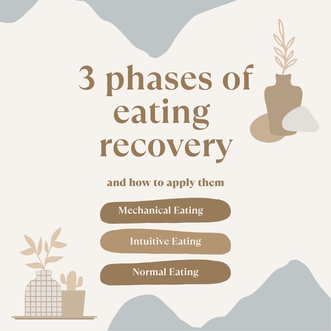 When we're on a journey we like to know the destination. Eating recovery can feel confusing, scary, or completely overwhelming when your relationship with food has been disrupted.
Recovery is a gradual, non linear process of rebuilding trust in your 