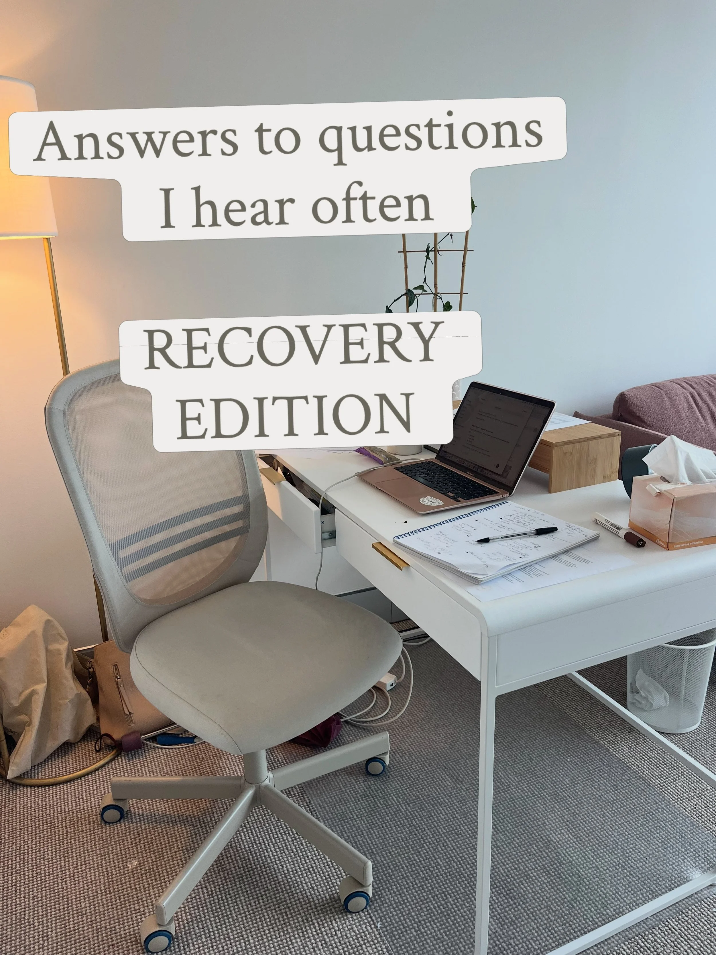 Just answers for real questions asked by real people. This may be for you if you&rsquo;re on your way to wanting to recover but feel scared or stuck. My DM&rsquo;s are always open to any question you may have!