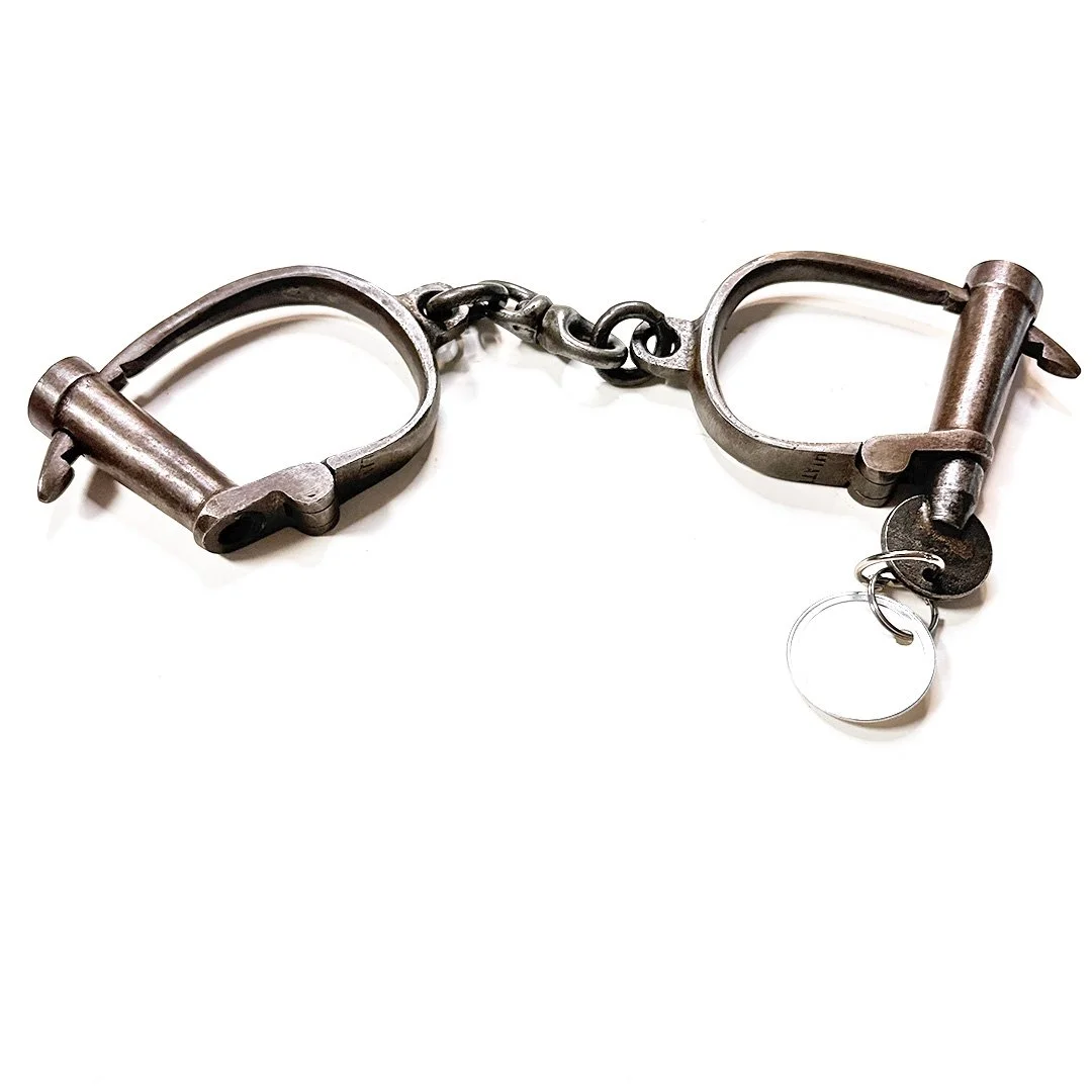 For Sale: Hiatt Darby Adjustable Handcuffs — Ca. 1950