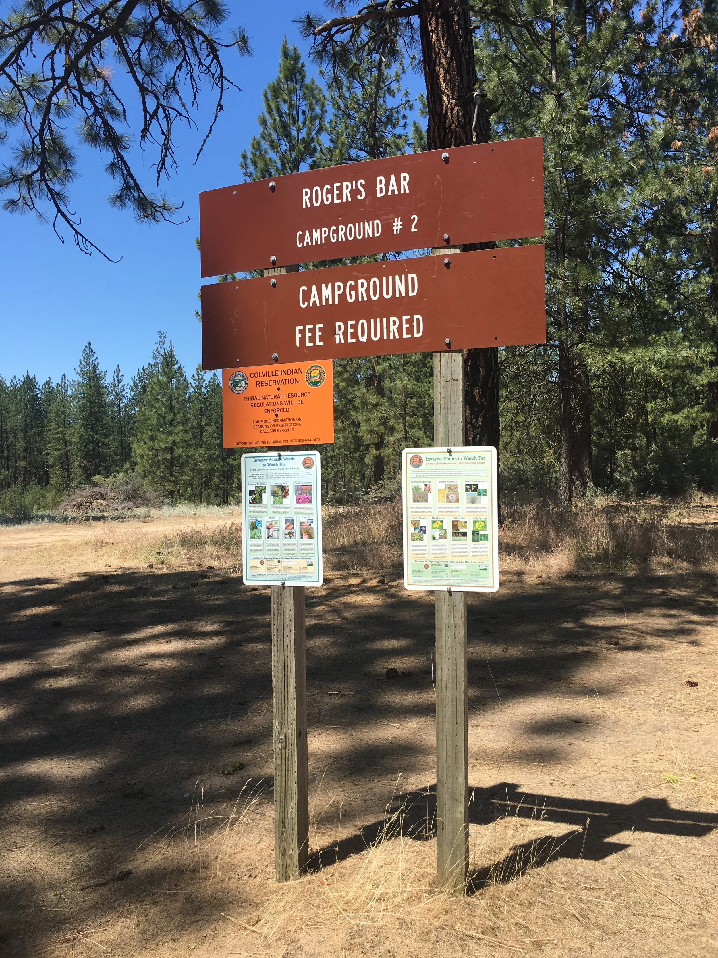 The program along with a grant from WSU installed invasive plant species awareness signage at public areas across the Reservation.