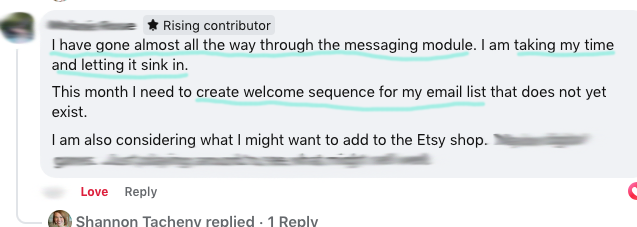 Bay - screenshot comments - welcome sequence & messaging module.png