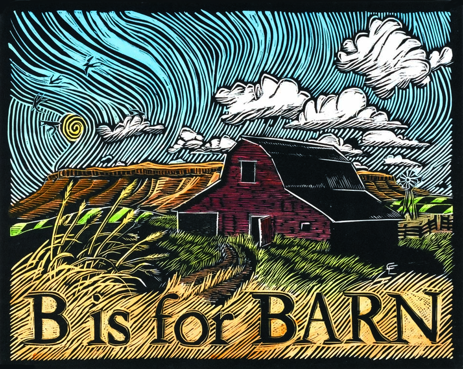 B is for Barn — Emery Woodblock Prints