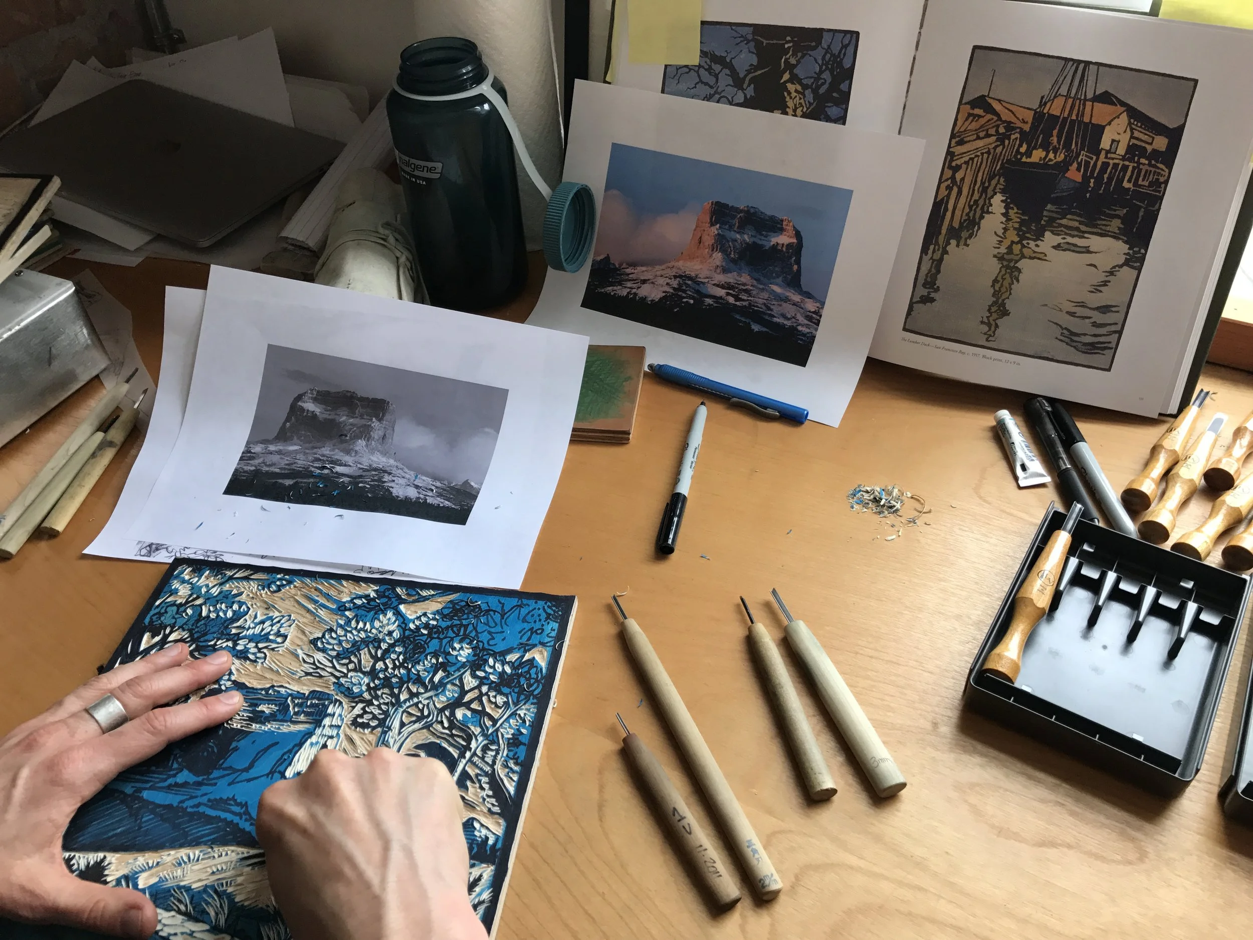 Glacier Project — Claire Emery Woodblock Prints