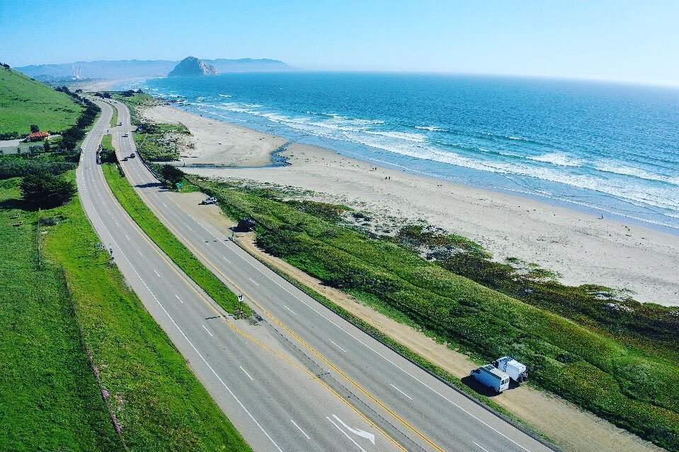 Sprinter Meetup! Nothing like meeting up with new friends on the road! This photo was taken during the pandemic when everything was shut down. What a moment of peace on the coast highway 1 by Morro Bay. #morrobay #ocean #sunset #sequoianationalpark #