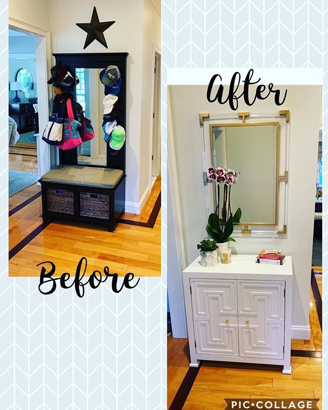 A little update on this entryway! The space feels brighter and more inviting!
.
.
.
.
.
#entrywaydecor #entryway #beforeandafter #interiordesign #illuminate #illuminare #dentontx #updateyourlook #wednesdayfeels