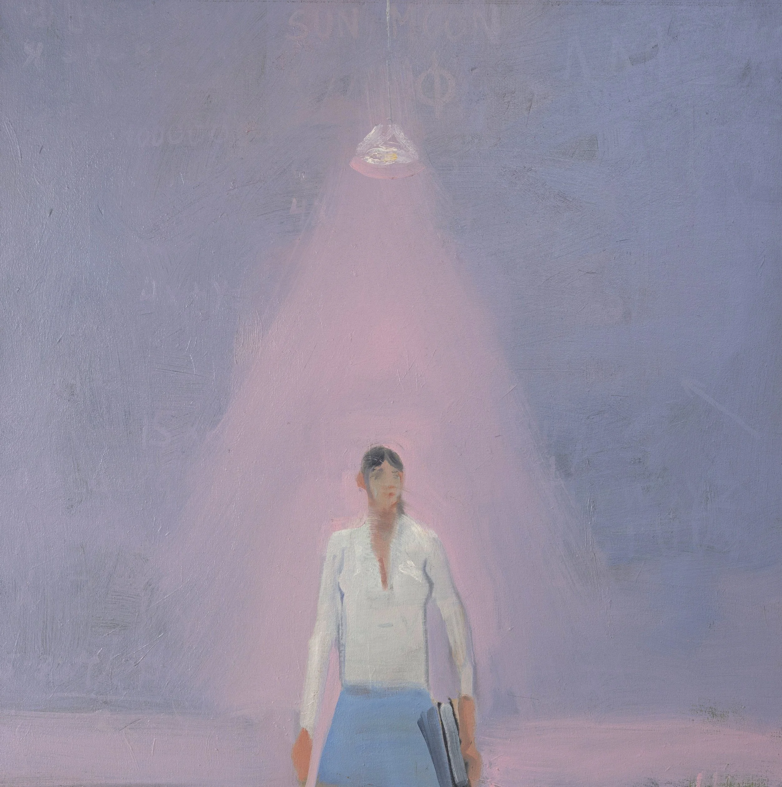Untitled, 308 (School Girl 40), Oil on canvas, 31.9 × 31.9 × 1.2 in, 2000 - 2004, Family Collection