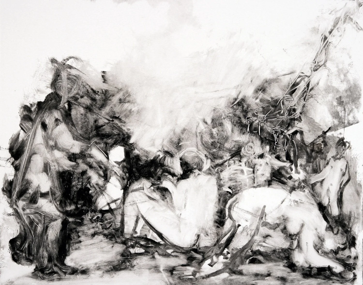 Untitled 394 - Nude Figures VIII, Ink on paper