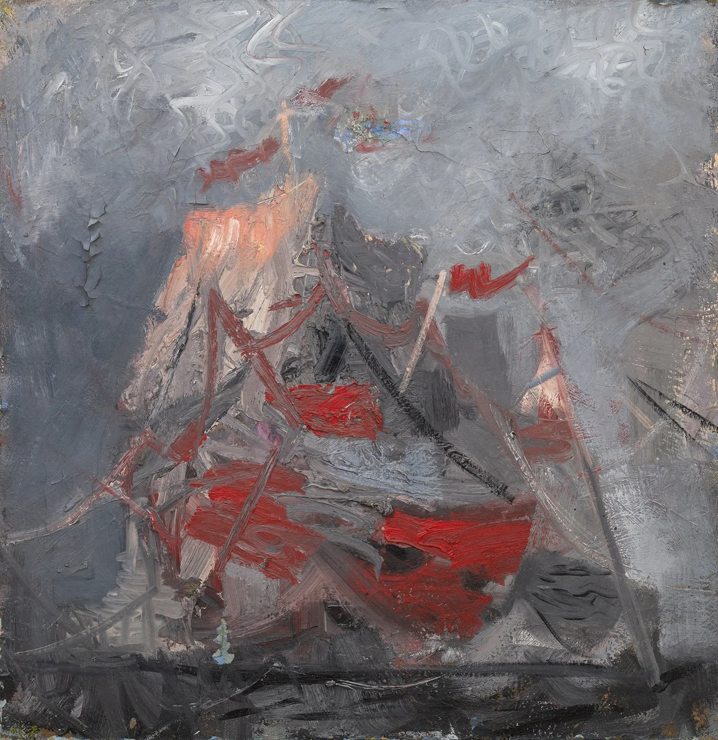 Untitled 275	- Red-Sailed Ship I, Oil on canvas (or board), Estate Collection