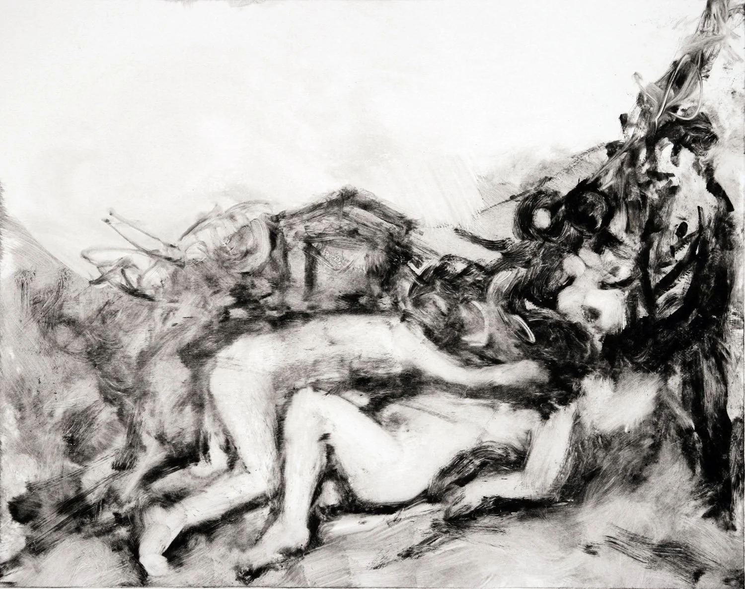 Untitled 395 - Nude Figures IX, Ink on paper