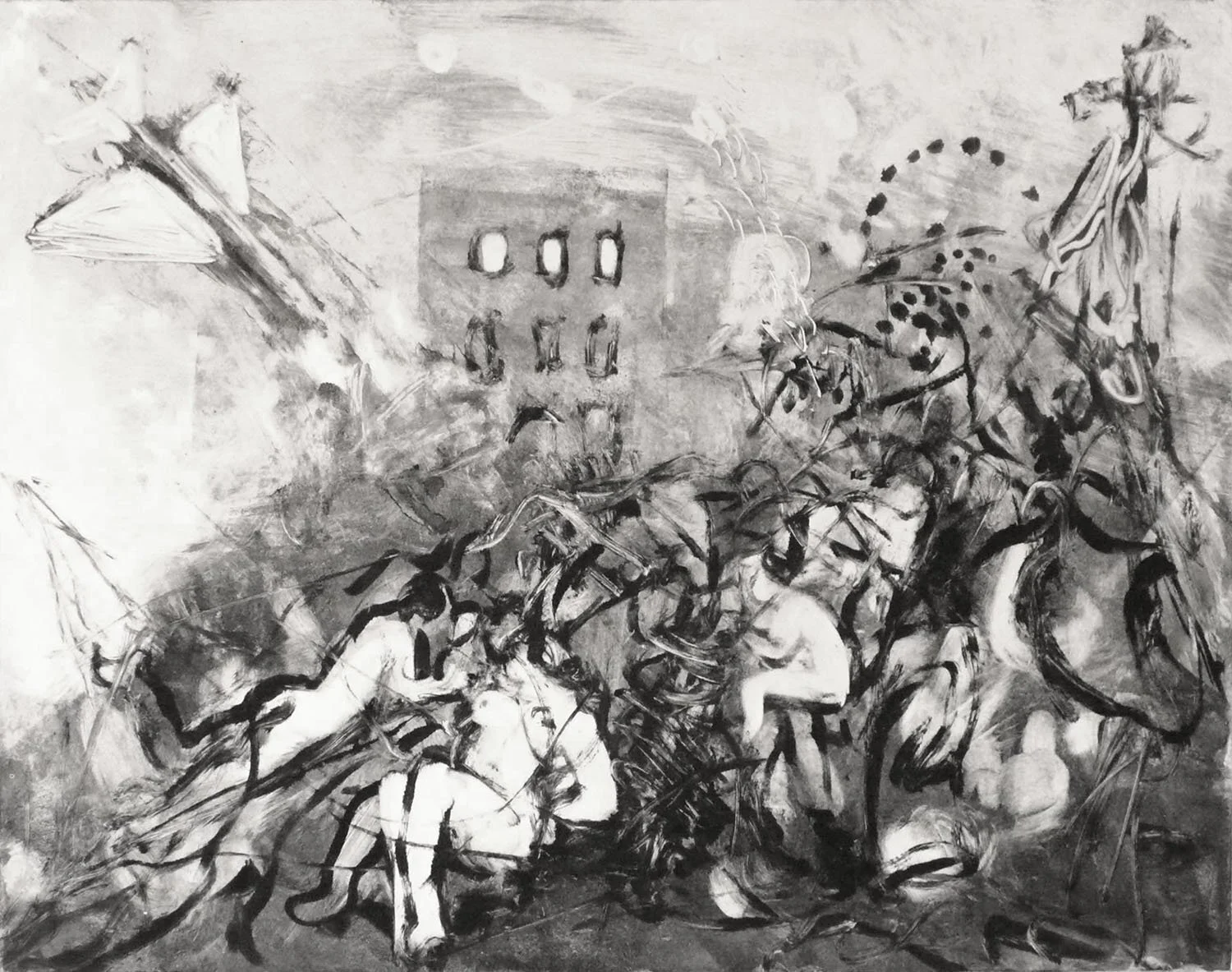 Untitled 388 - Nude Figures II, Ink on paper