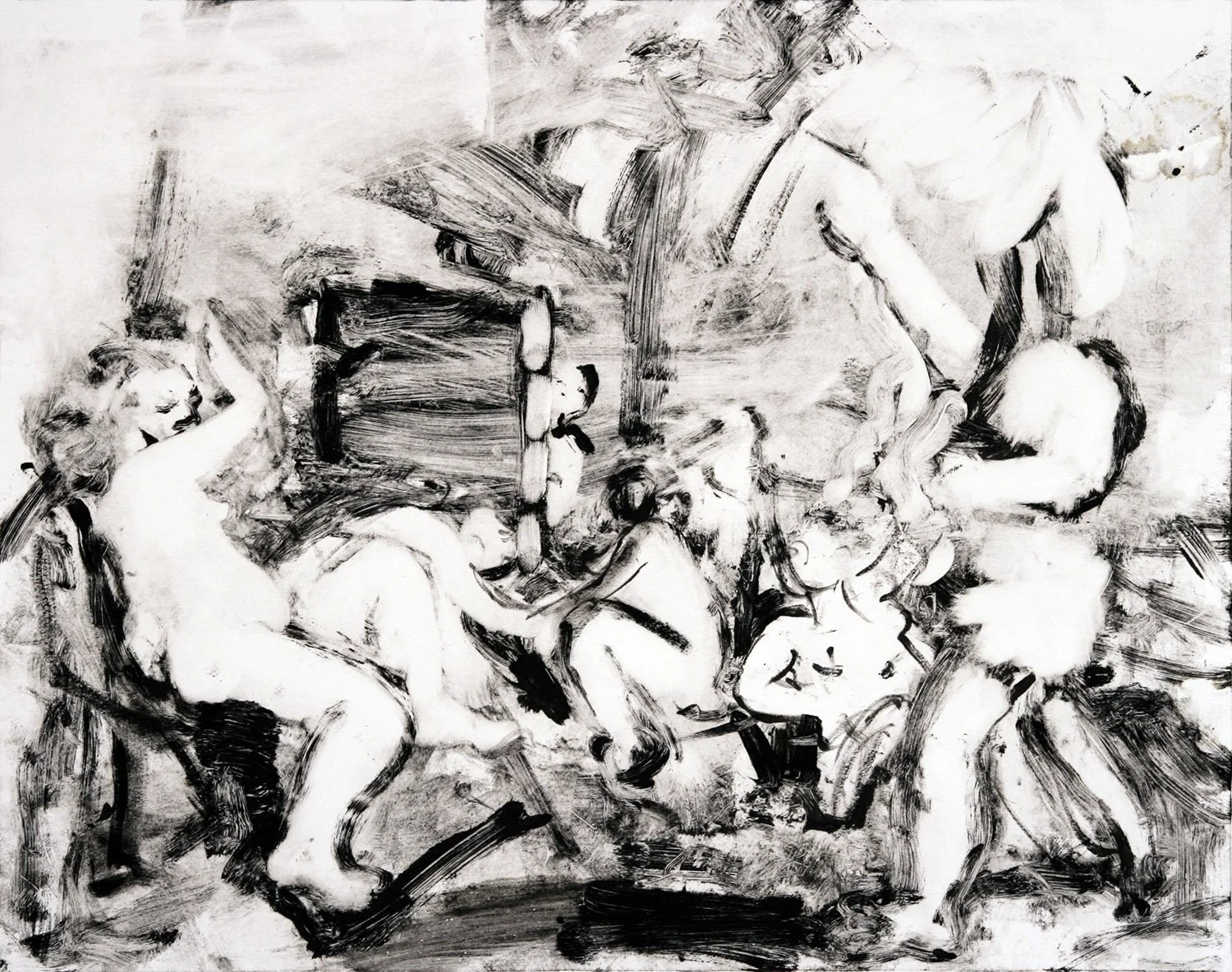 Untitled 391 - Nude Figures V, Ink on paper