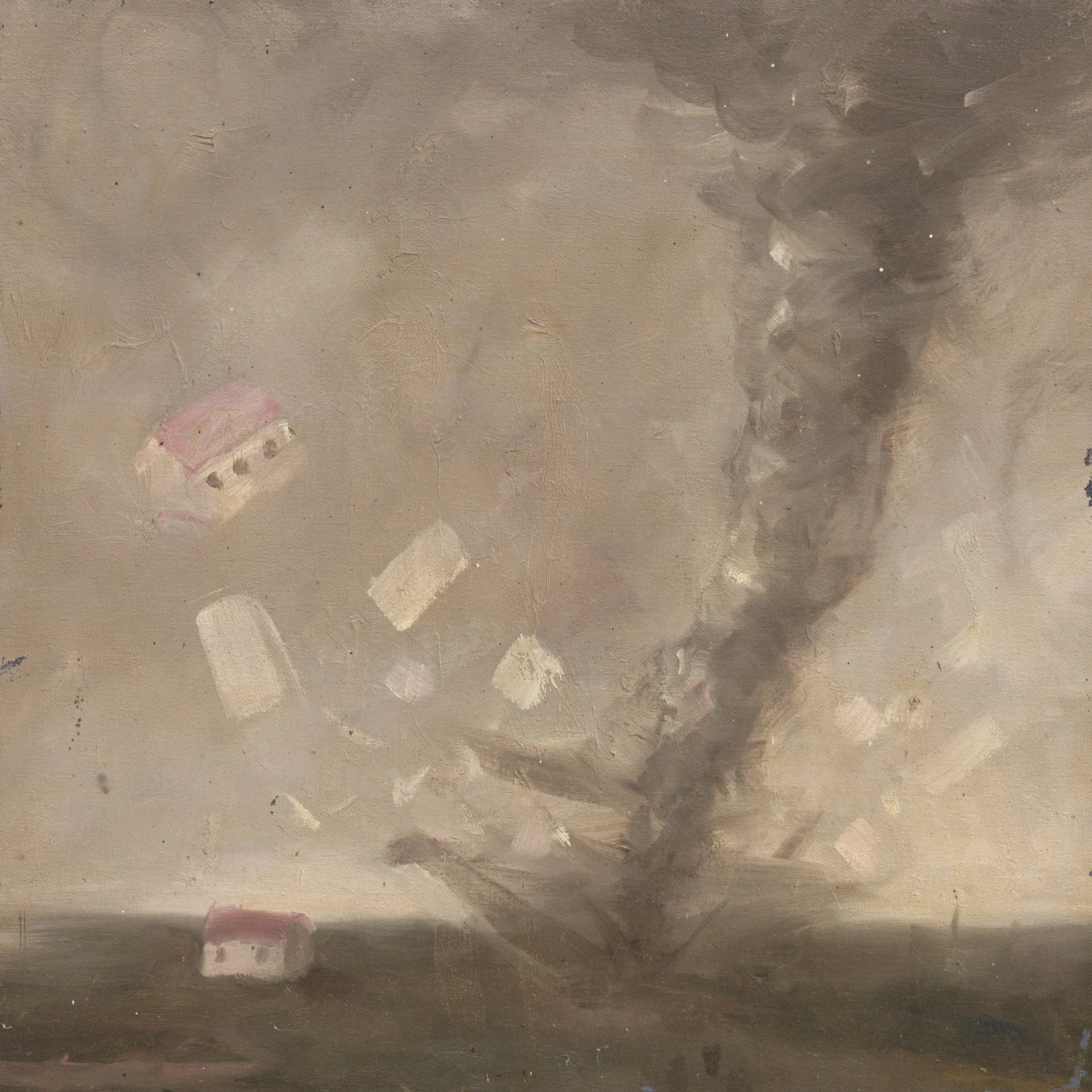 Untitled 169	- Tornado with Houses, Oil on canvas, Estate Collection