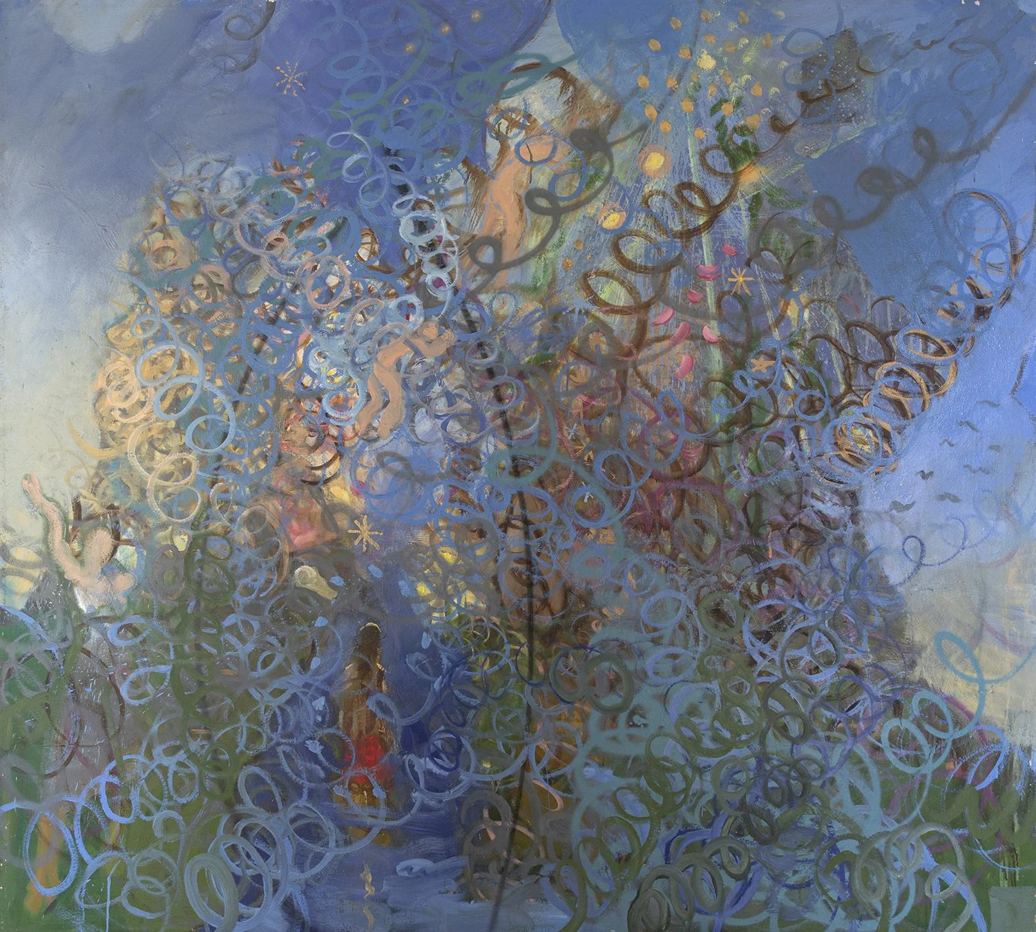 Untitled 243 - Swirling Loops over Figures