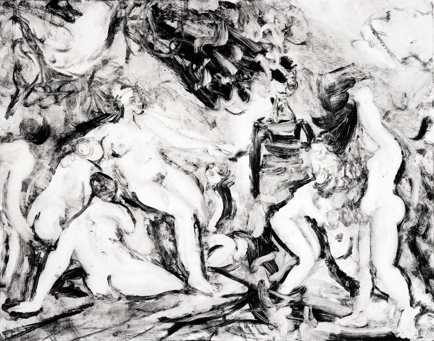 Untitled 392 - Nude Figures VI, Ink on paper