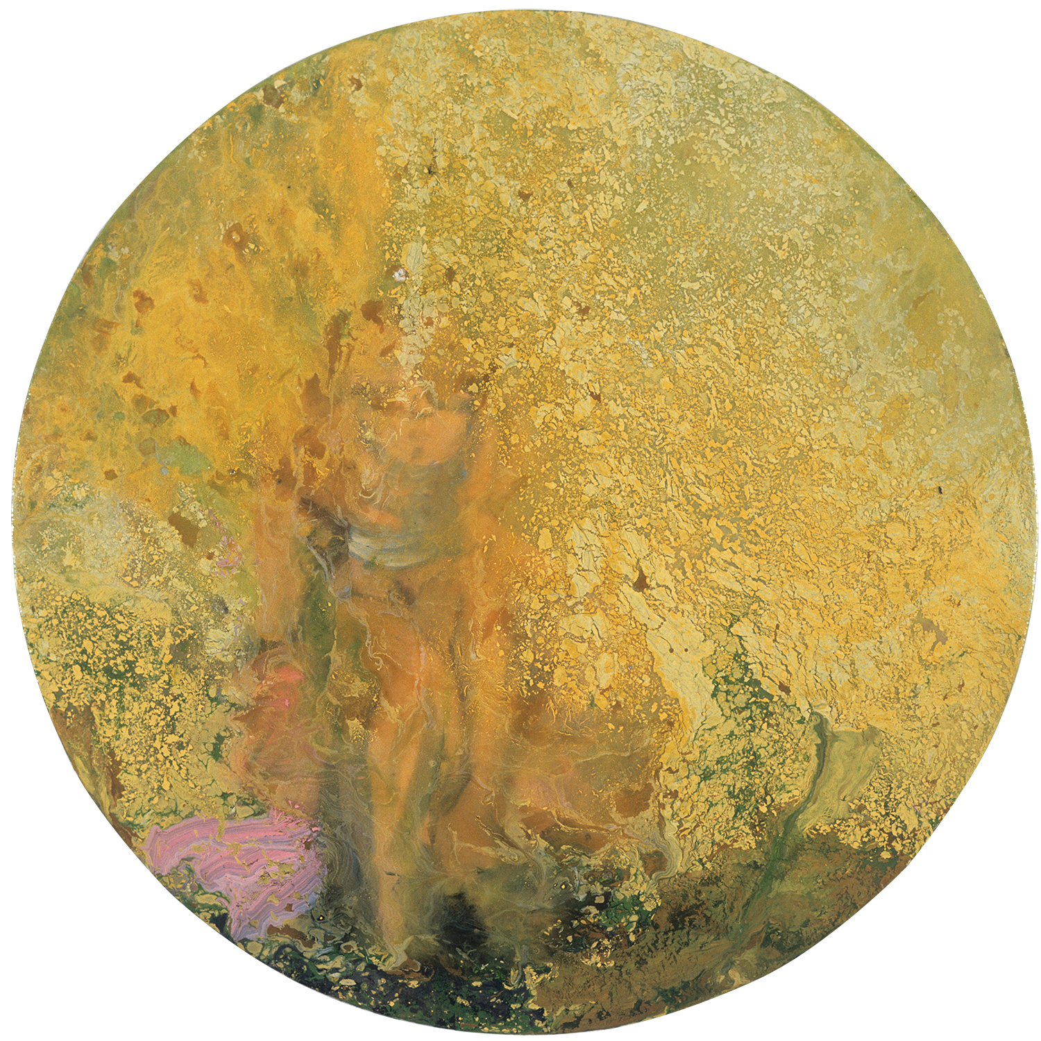 Untitled, 080 (Fervour 02), Oil on board, laminated, 19.7 inches diameter, Family Collection
