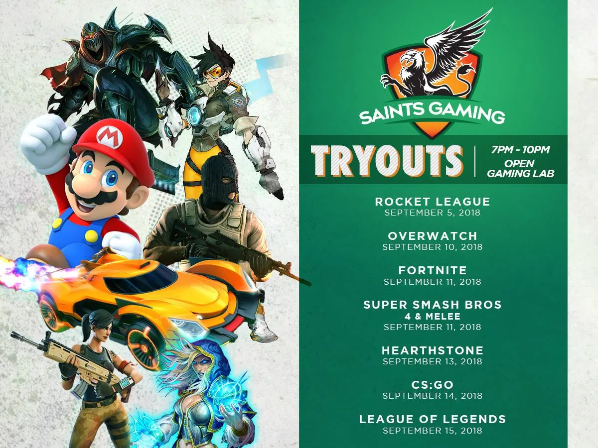 Saints Gaming to Host Varsity Esports Tryouts