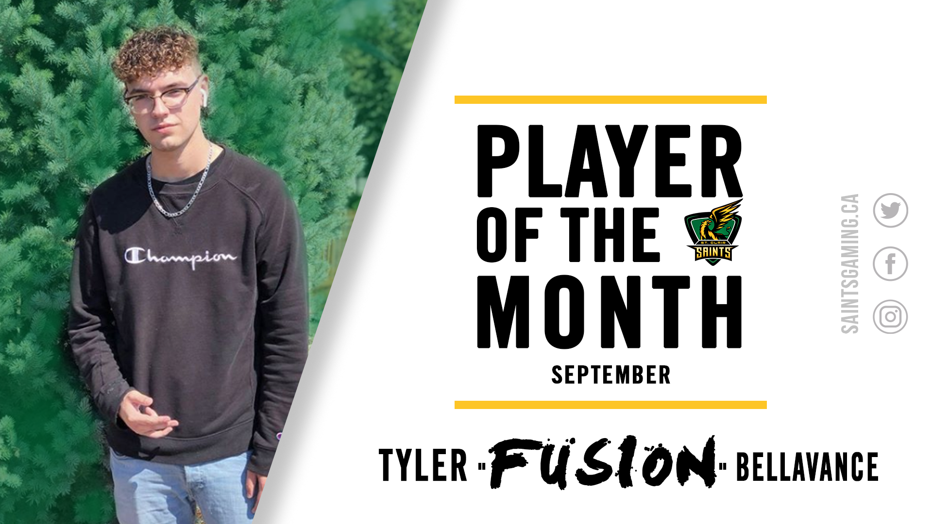 Fusion named Saints Player of the Month for September