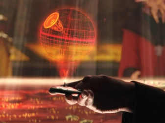 Count Dooku receiving the Death Star plans during the First Battle of Geonosis